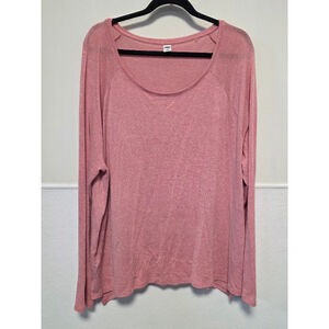 Women's Old Navy Long Sleeve‎ Top XL Pink